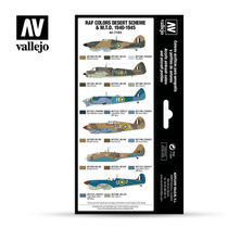 Vallejo Model Air 71.163 RAF colors Desert Scheme & M.T.O. 1940-1945 maalisetti 8x17ml
