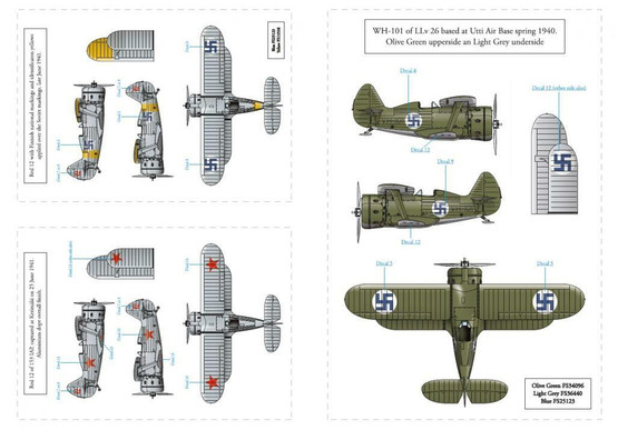 S.B.S model 1/48 Polikarpov I-153 Chaika in Finnish service siirtokuvat