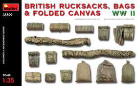 MiniArt 1/35 British Rucksacks, Bags & Folded Canvas WWII