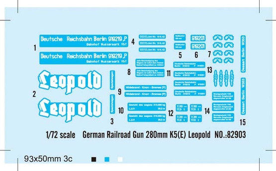 Hobby Boss 1/72 German 280mm K5(E) Railway Gun Leopold
