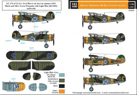 S.B.S model 1/48 Gloster Gladiator Mk.II in Finnish Service siirtokuvat