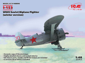 ICM 1/48 I-153 (Winter Version) WWII Soviet Biplane Fighter