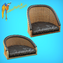 GasPatch Models 1/72 British Wicker Seat Full Back – Short and Tall , Small leather pad 