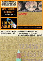 1ManArmy 1/35 German Turret Numbers Full maalausmaski