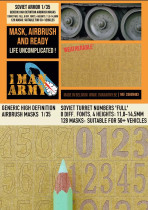 1ManArmy 1/35 Soviet Turret Numbers Full (11-14,5mm) maalausmaski 