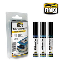 Ammo by Mig Oilbrusher Set Blue Patinas 3 x 10ml