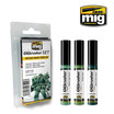 Ammo by Mig Oilbrusher Set Mechas Green Tones 3 x 10ml