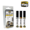 Ammo by Mig Oilbrusher Set Light Fading 3 x 10ml
