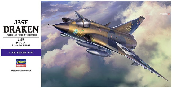 Hasegawa 1/72 J35F Draken [Swedish Air Force Interceptor]