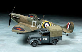 Tamiya 1/48 Supermarine Spitfire Mk.I & Light Utility Car 10HP Set