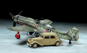 Tamiya 1/48 Focke-Wulf Fw190 D-9 JV44 & Citroën Traction 11CV Staff Car Set