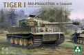 Takom 1/35 Tiger I Mid-Production w/Zimmerit Sd.Kfz.181 Pz.Kpfw. VI Ausf. E