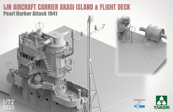 Takom 1/72 IJN Aircraft Carrier Akagi Island & Flight Deck Pearl Harbor Attack 1941