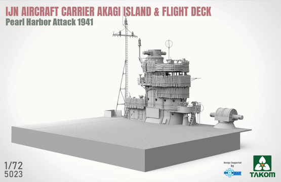 Takom 1/72 IJN Aircraft Carrier Akagi Island & Flight Deck Pearl Harbor Attack 1941