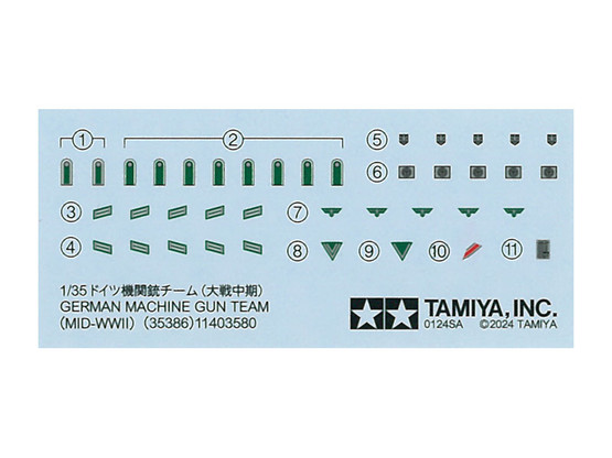 Tamiya 1/35 German Machine Gun Team (Mid-WWII)