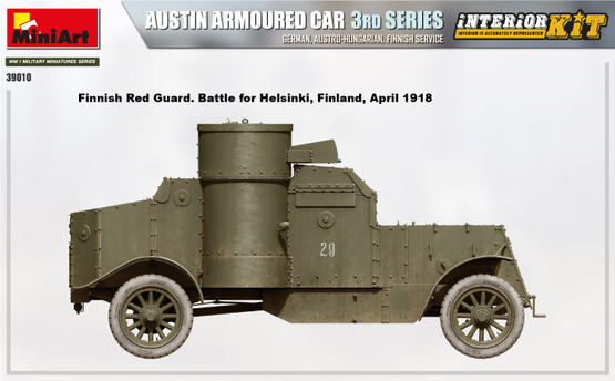 MiniArt 1/35 Austin Armoured Car 3rd Series German, Austro-Hungarian, Finnish Service