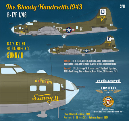 Eduard 1/48 The Bloody Hundredth 1943 (Limited Edition)