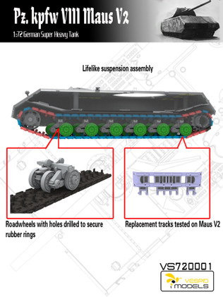 Vespid Models 1/72 Pz.Kpfw VIII Maus V2 German Super Heavy Tank
