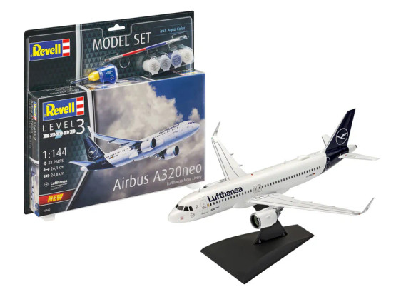 Revell 1/144 Airbus A320neo Lufthansa New Livery aloituspakkaus