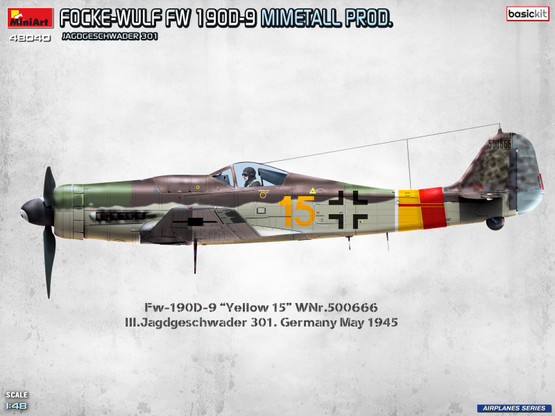 MiniArt 1/48 Focke-Wulf FW 190D-9 Mimetall Prod. Jagdgeschwader 301