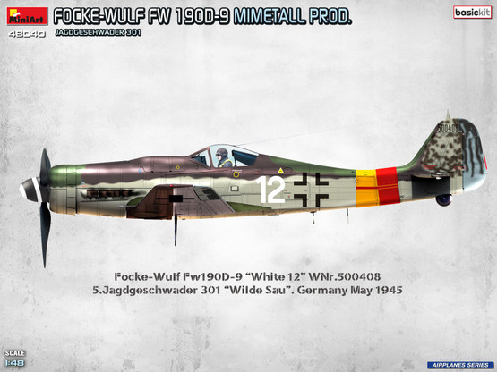 MiniArt 1/48 Focke-Wulf FW 190D-9 Mimetall Prod. Jagdgeschwader 301