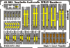 Eduard 1/48 Seatbelts Luftwaffe WWII Bombers
