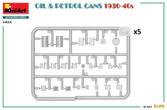 MiniArt 1/48 Oil & Petrol Cans 1930-40s