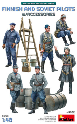MiniArt 1/48 Finnish and Soviet Pilots w/ Accessories