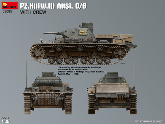 MiniArt 1/35 Pz.Kpfw. III Ausf. D/B with Crew