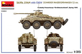 MiniArt 1/35 Sd.Kfz. 234/4 with Crew Schwerer Panzerspähwagen 7,5cm