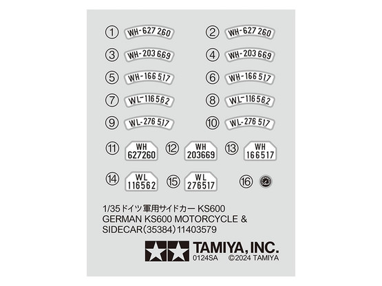 Tamiya 1/35 KS600 Motorcycle & Sidecar