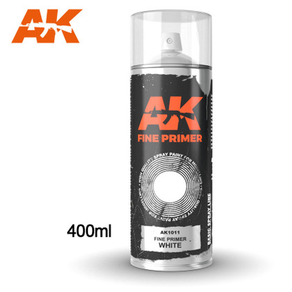 AK Interactive Fine Primer White 400ml spray pohjamaali