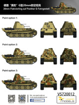 Vespid Models 1/72 20mm Flakvierling auf Panther G Fahrgestell