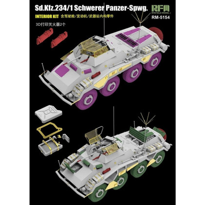 Ryefield Model 1/35 Sd.Kfz.234/1 Schwerer Panzer-Spwg. (Interior Kit)