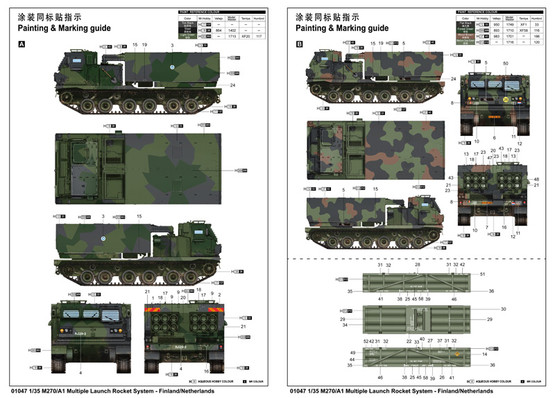 Trumpeter 1/35 M270/A1 Multiple Launch Rocket System - Finland/Netherlands 