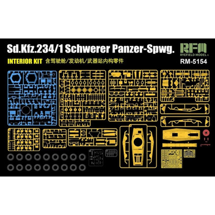 Ryefield Model 1/35 Sd.Kfz.234/1 Schwerer Panzer-Spwg. (Interior Kit)