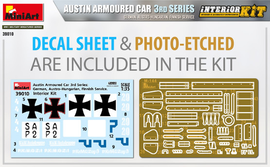 MiniArt 1/35 Austin Armoured Car 3rd Series German, Austro-Hungarian, Finnish Service