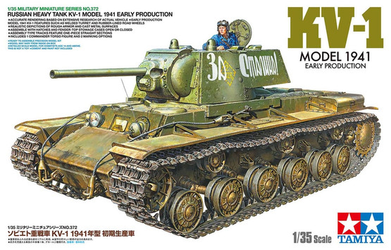 Tamiya 1/35 Russian Heavy Tank KV-1 Model 1941 Early Production