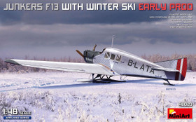 MiniArt 1/48 Junkers F13 with Winter Ski Early Prod