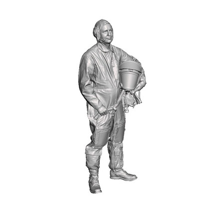 3D Scale Model Universe 1/48 Finnish MiG-21F Fighter Pilot in a Pressurized Suit During the Cold War