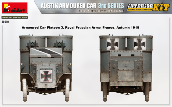 MiniArt 1/35 Austin Armoured Car 3rd Series German, Austro-Hungarian, Finnish Service