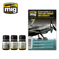 Ammo by Mig Air Weathering Set Airplanes Engines and Exhausts 3 x 35ml