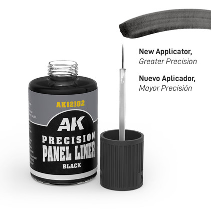 AK Interactive Precision Panel Liner - Black 30ml