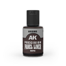 AK Interactive Precision Panel Liner - Sepia 30ml
