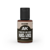 AK Interactive Precision Panel Liner - Dark Rust 30ml