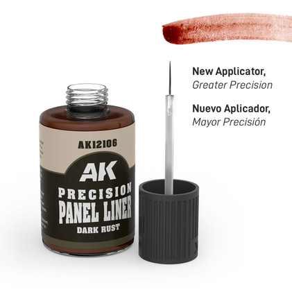 AK Interactive Precision Panel Liner - Dark Rust 30ml