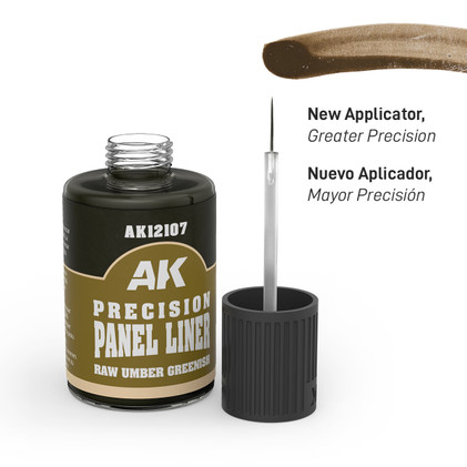 AK Interactive Precision Panel Liner - Raw Umber Greenish 30ml