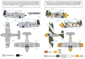 S.B.S model 1/72 Brewster Model 239 in Finnish Service siirtokuvat