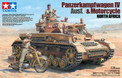 Tamiya 1/35 Panzerkampfwagen IV Ausf F. & Motorcycle North Africa
