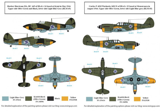 S.B.S model 1/48 Captured Fighters in Finnish Service siirtokuvat